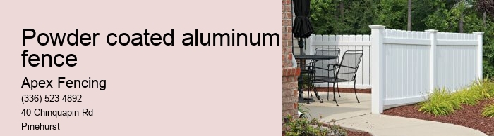 Powder coated aluminum fence