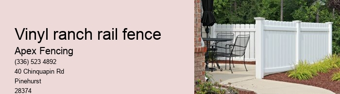 Vinyl ranch rail fence